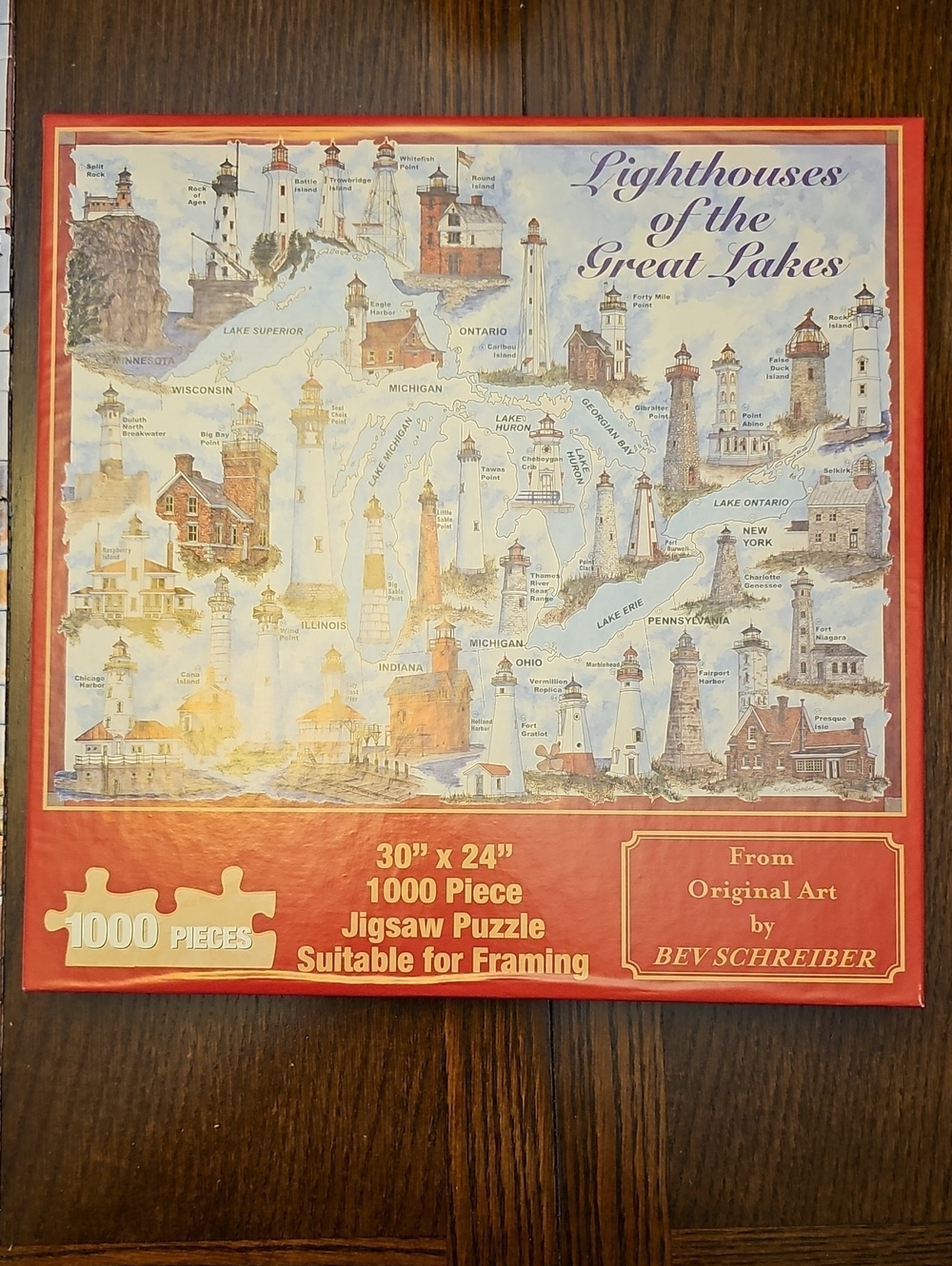 Lighthouses of the Great Lakes 1000-Piece Jigsaw Puzzle